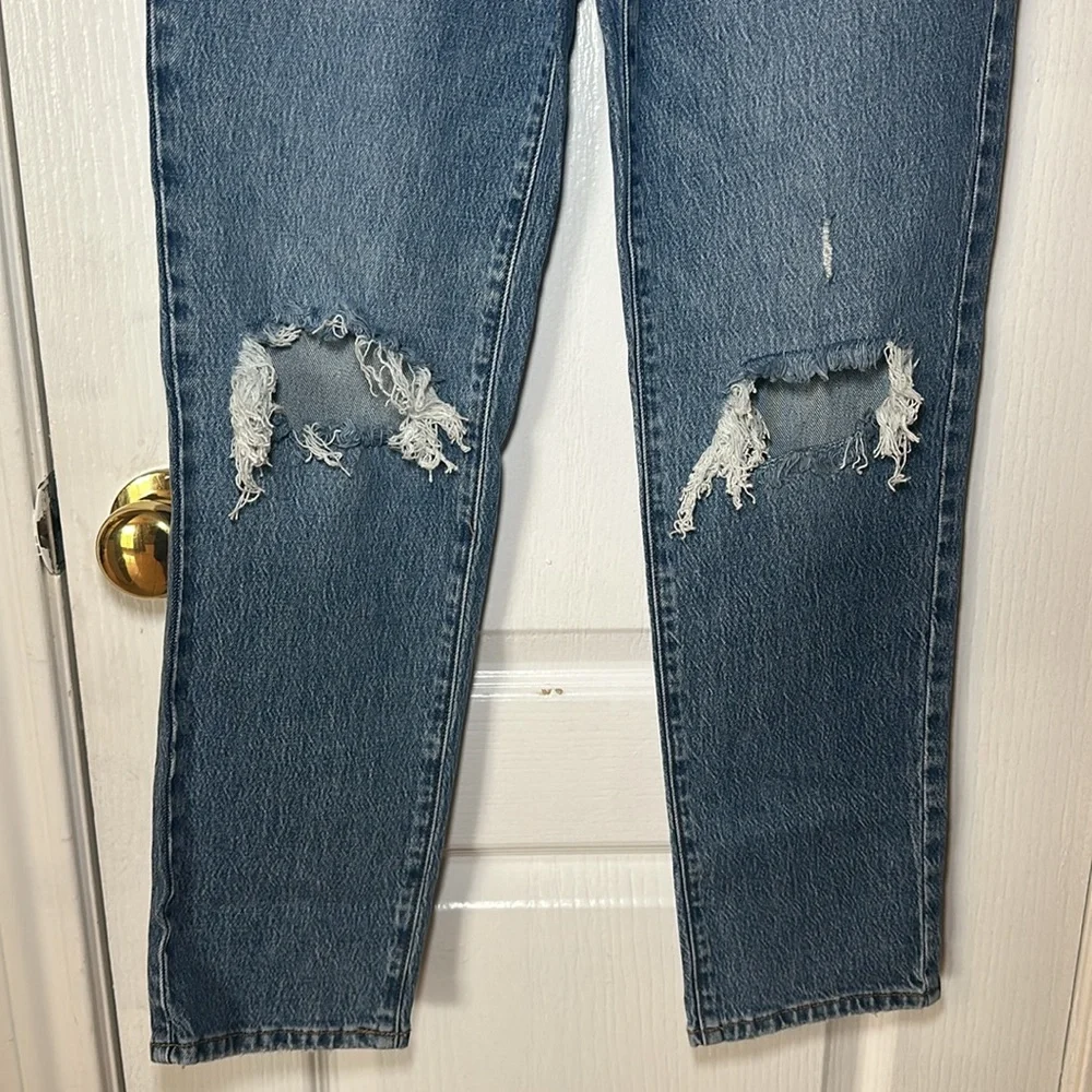 Pacsun stretch mom jean high rise straight leg size‎ 25 color blue
